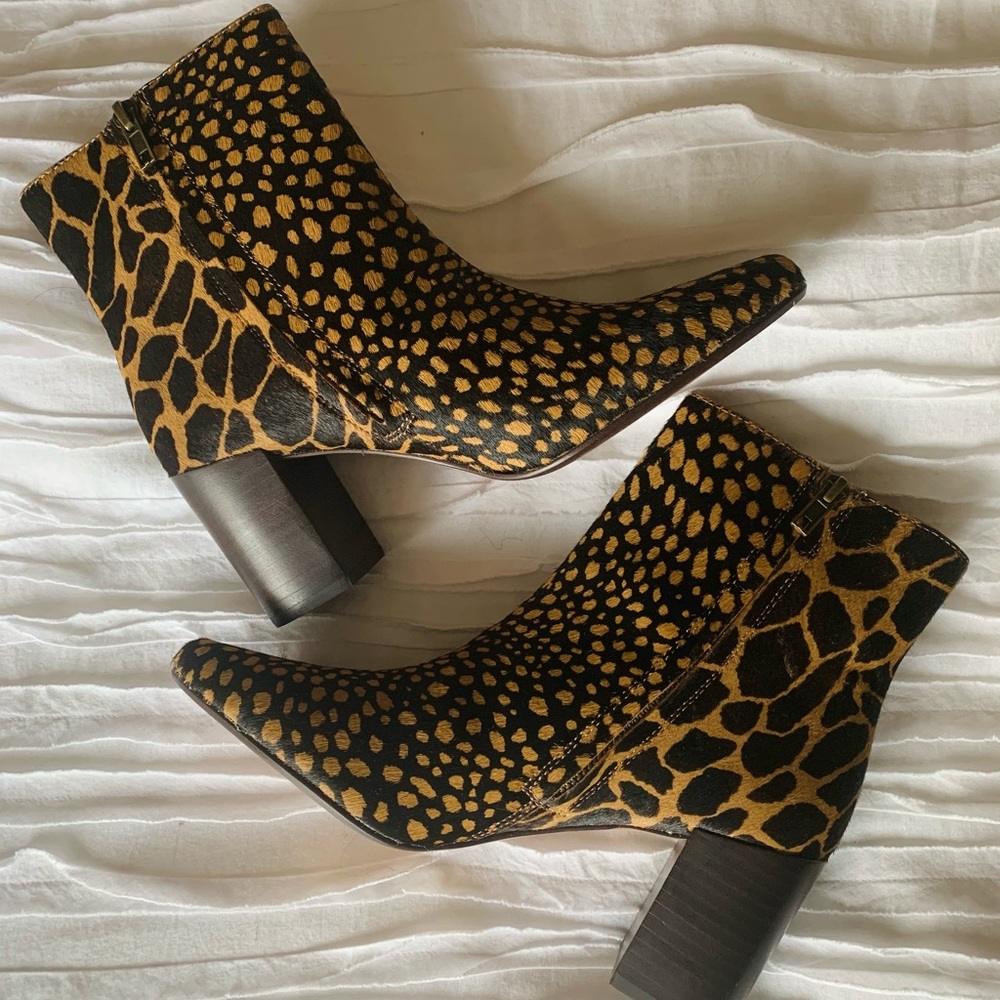 Madewell The Fiona Boot in Spot Mix Calf Hair